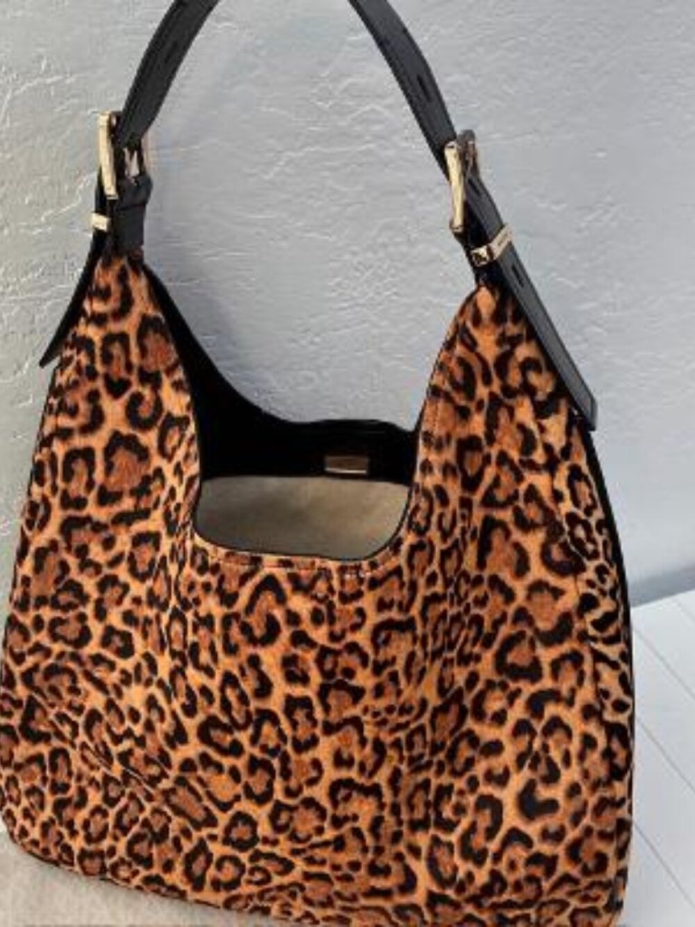MICHAEL Michael Kors Nolita Large Hobo Bag in leopard-print haircalf,